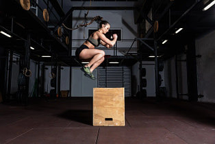 Effective Superset Training Woman Box Jumping Effective Superset Training Woman Box Jumping | Fighting Arts Health Lab