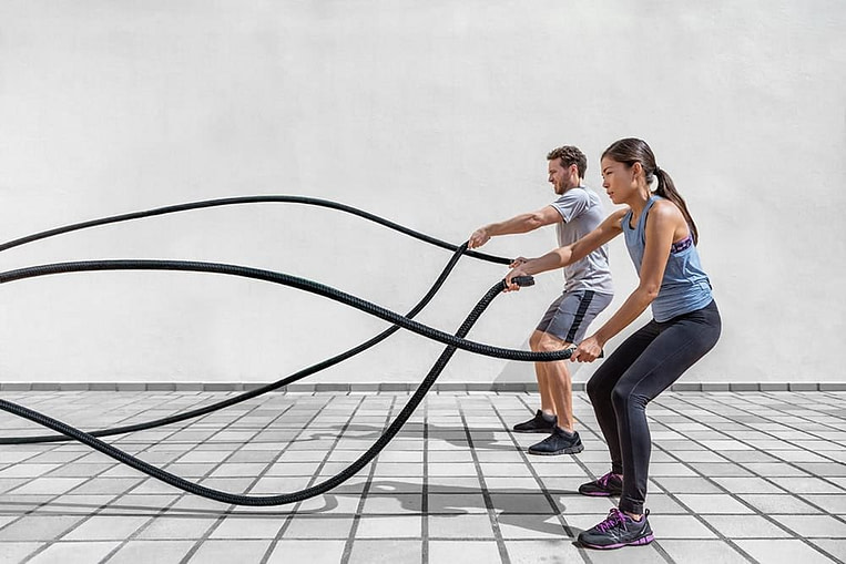 Athletes Developing Functional Power Using Battle Ropes