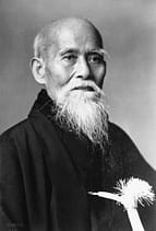 O Sensei Morihei Ueshiba Morihei Ueshiba, the founder of aikido, in a 1939 photograph