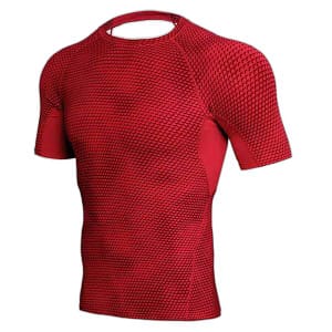 Mens Snake Skin Red Rash Guard 600