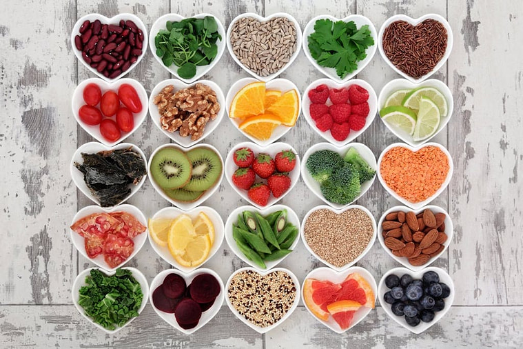 Food in Heart Shape Bowls 1024 Food in Heart Shape Bowls 1024