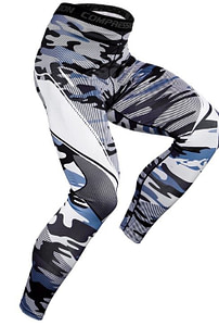 Men's Premium BJJ Spats | Geometric Collection Camo Grey