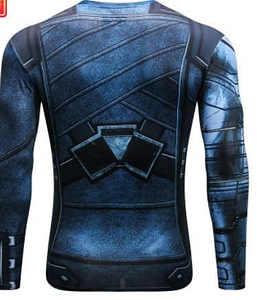 Winter Soldier BJJ Rash Guard Long Sleeve Back