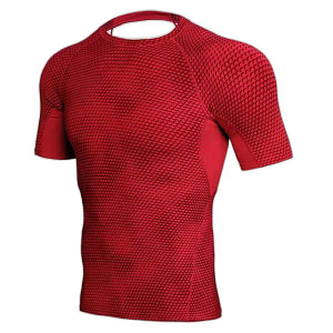 Mens Snake Skin Red Rash Guard 600