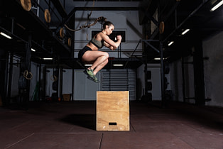 Effective Superset Training Woman Box Jumping | Fighting Arts Health Lab