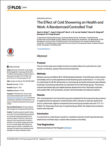 Effects of Cold Water on Performance Study Effects of Cold Water on Performance Study | Fighting Arts Health Lab