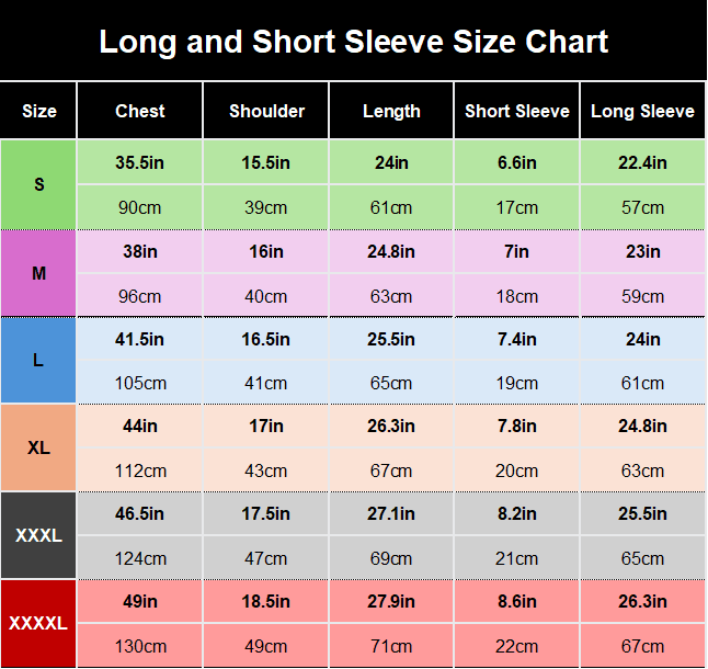 Size Chart Tops