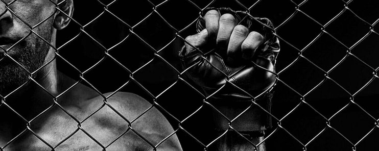 Mixed martial arts fighter preparing for modern MMA competition